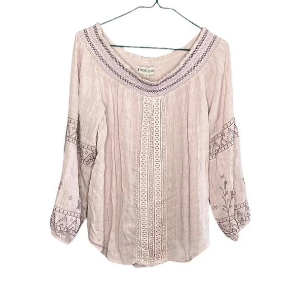 Knox Rose / Target Women’s Embroidered Boho Top Size Small - Picture 1 of 5